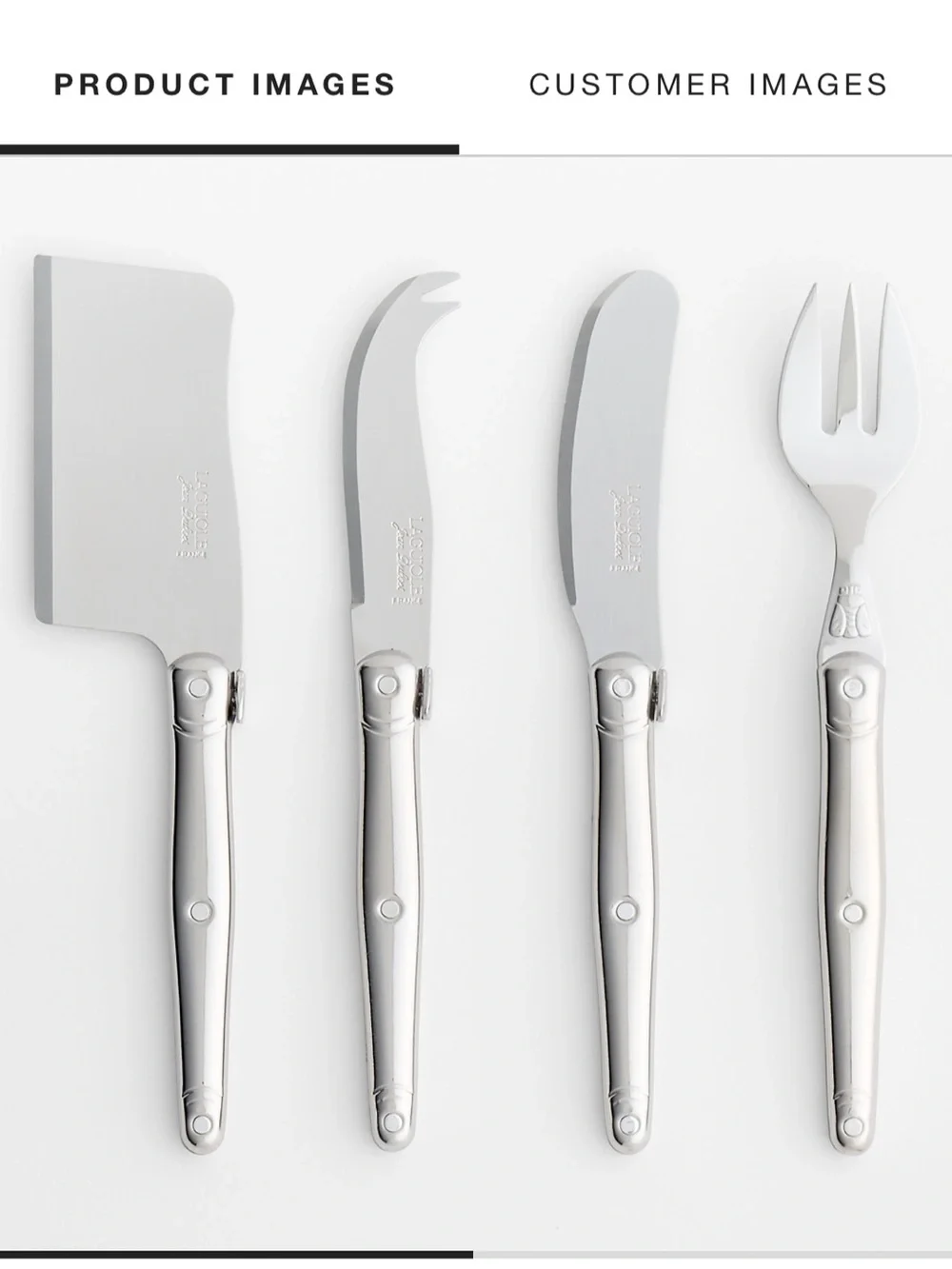 Jean Dubost Laguiole Cheese Forks, Set of 4